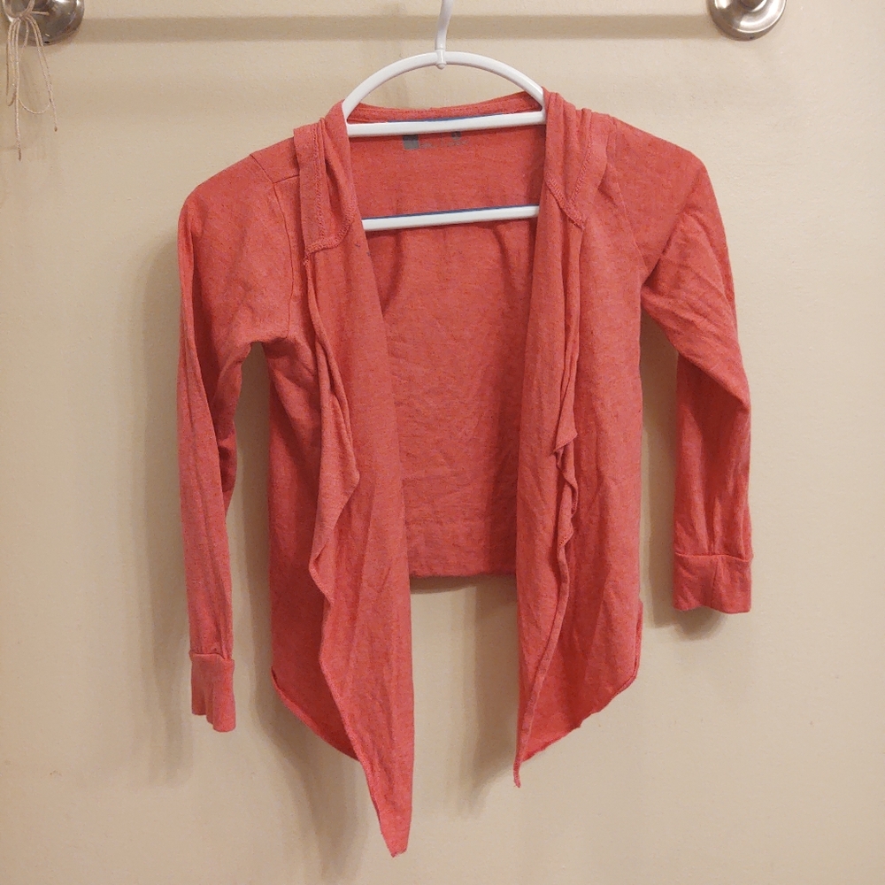 Pink hooded cardigan